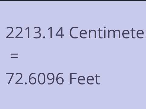 2213.14 CM TO FEET