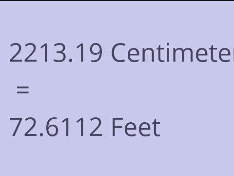2213.19 CM TO FEET