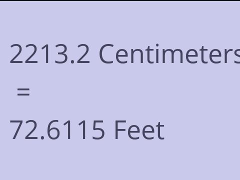 2213.2 CM TO FEET