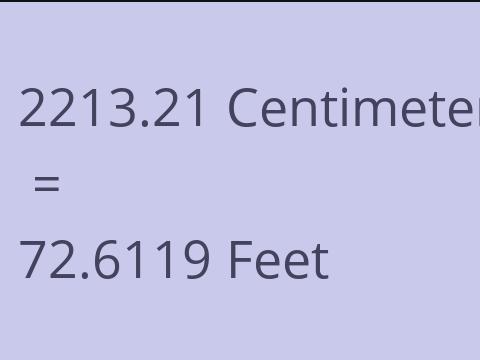 2213.21 CM TO FEET