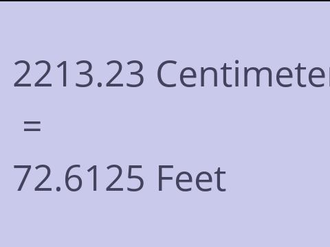 2213.23 CM TO FEET