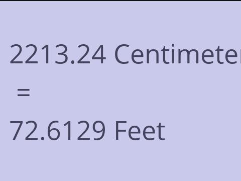 2213.24 CM TO FEET