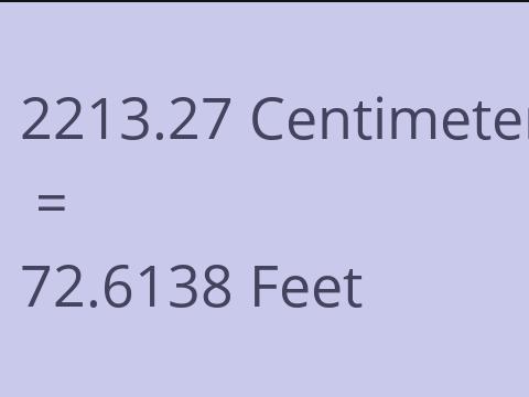 2213.27 CM TO FEET