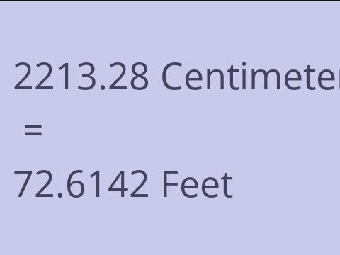 2213.28 CM TO FEET