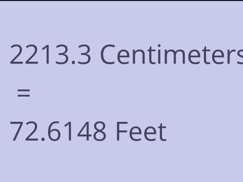 2213.3 CM TO FEET