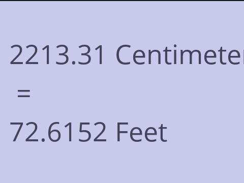 2213.31 CM TO FEET