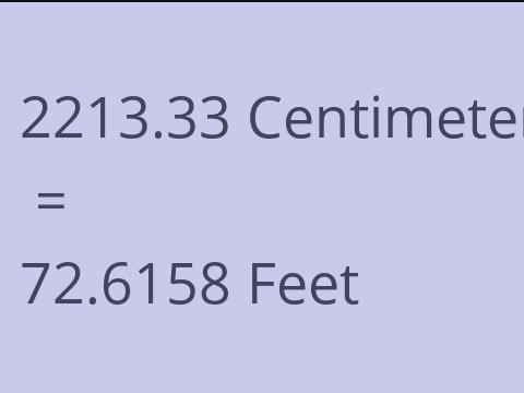 2213.33 CM TO FEET