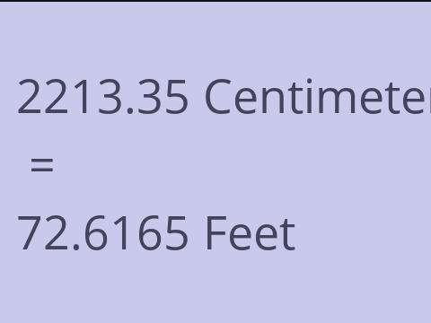 2213.35 CM TO FEET