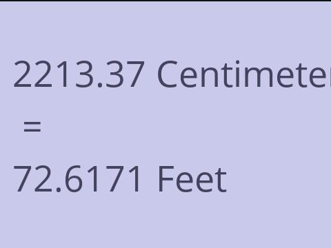 2213.37 CM TO FEET