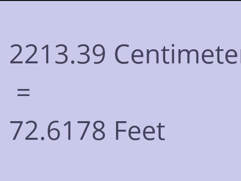 2213.39 CM TO FEET