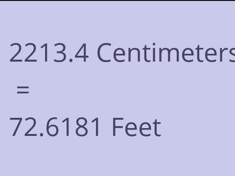 2213.4 CM TO FEET