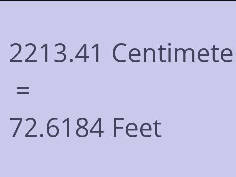 2213.41 CM TO FEET