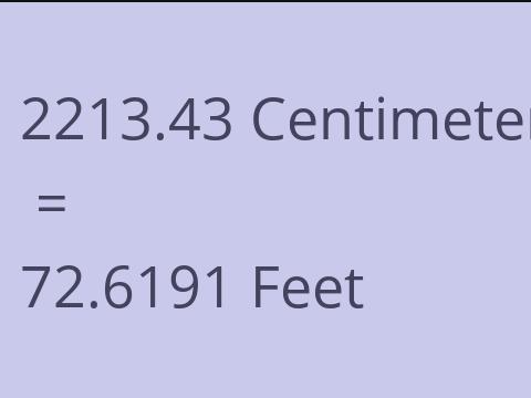 2213.43 CM TO FEET