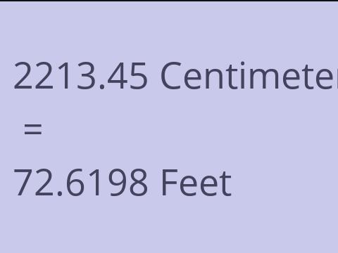 2213.45 CM TO FEET