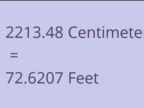 2213.48 CM TO FEET