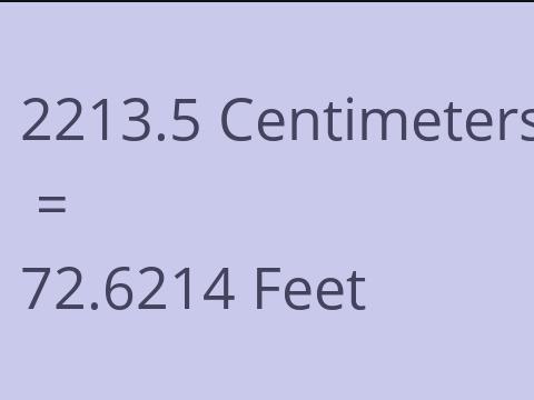 2213.5 CM TO FEET