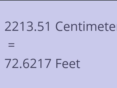 2213.51 CM TO FEET