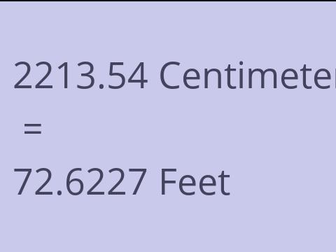 2213.54 CM TO FEET