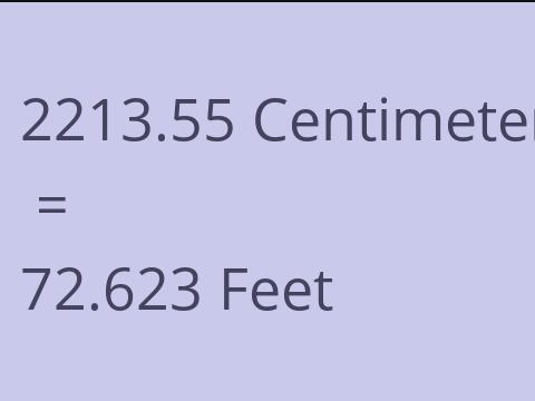 2213.55 CM TO FEET