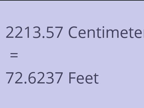 2213.57 CM TO FEET