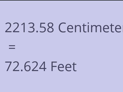 2213.58 CM TO FEET