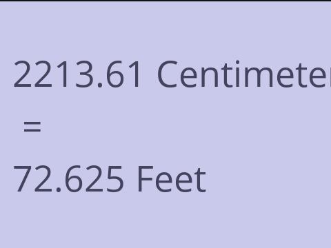 2213.61 CM TO FEET