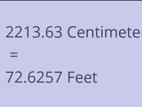 2213.63 CM TO FEET
