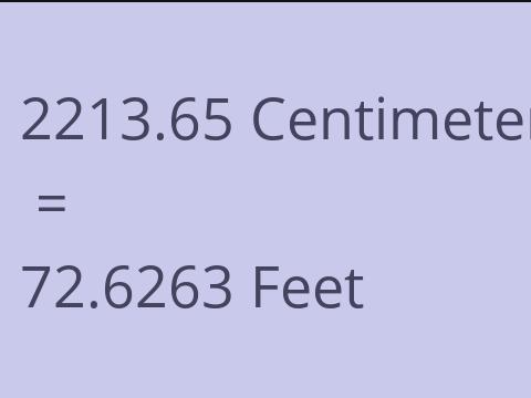 2213.65 CM TO FEET