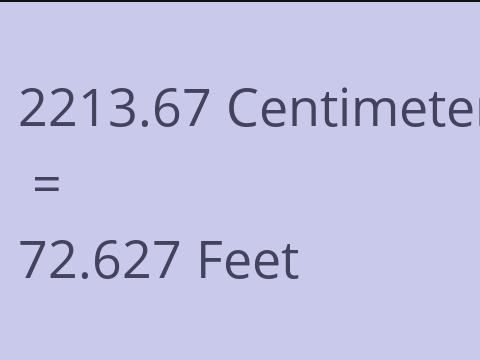 2213.67 CM TO FEET