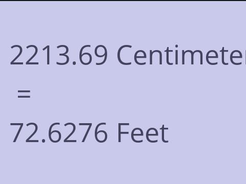 2213.69 CM TO FEET