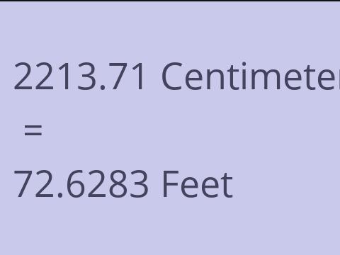 2213.71 CM TO FEET