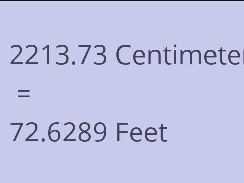2213.73 CM TO FEET