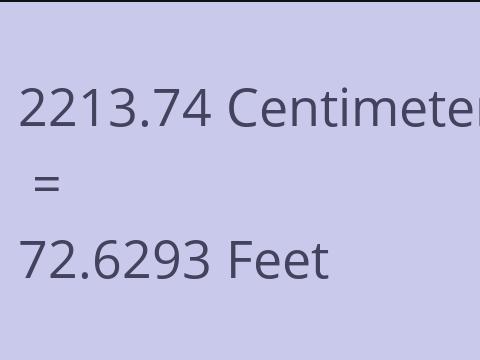 2213.74 CM TO FEET