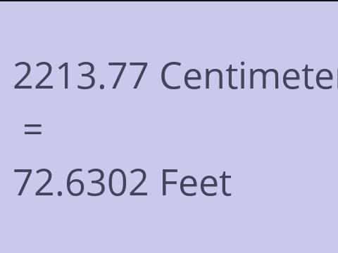2213.77 CM TO FEET