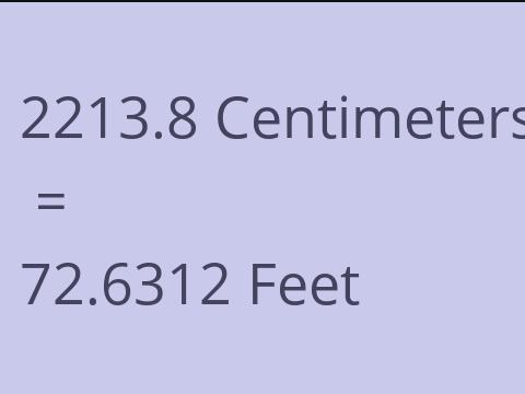 2213.8 CM TO FEET