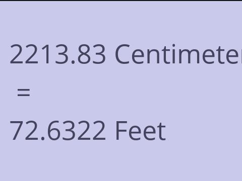 2213.83 CM TO FEET