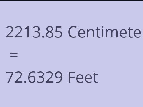 2213.85 CM TO FEET