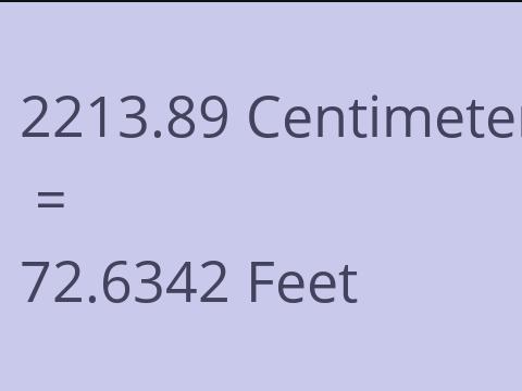 2213.89 CM TO FEET