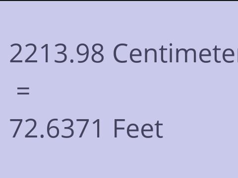 2213.98 CM TO FEET