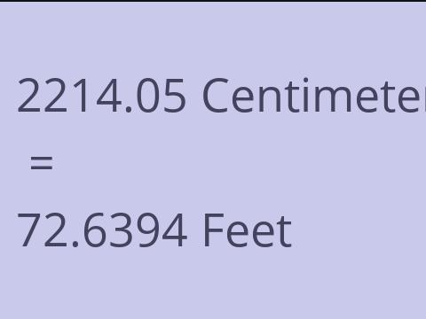 2214.05 CM TO FEET
