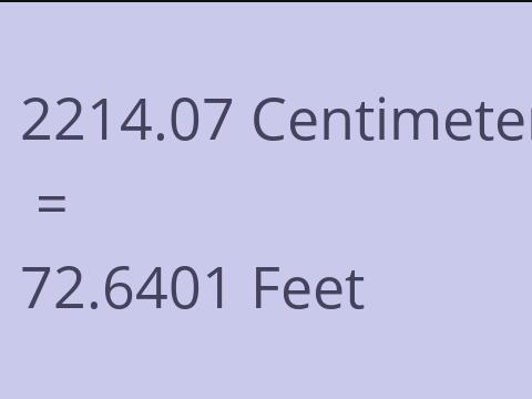 2214.07 CM TO FEET
