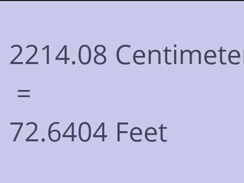 2214.08 CM TO FEET