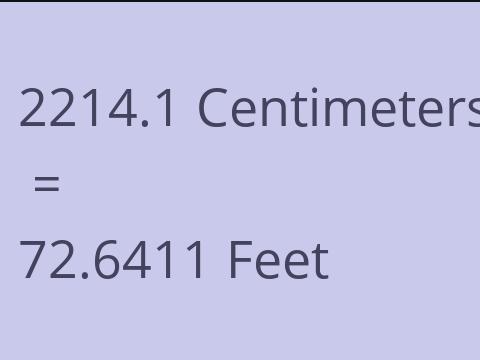 2214.1 CM TO FEET