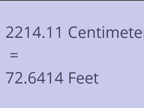 2214.11 CM TO FEET