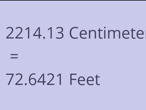 2214.13 CM TO FEET