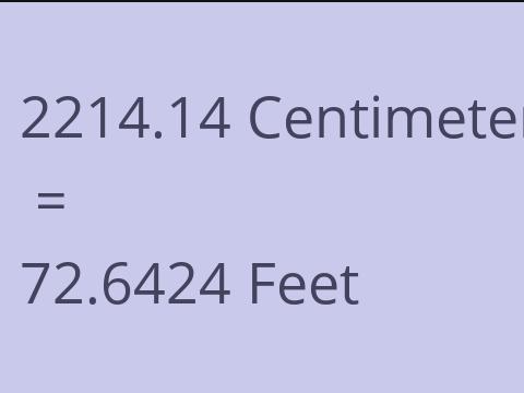 2214.14 CM TO FEET