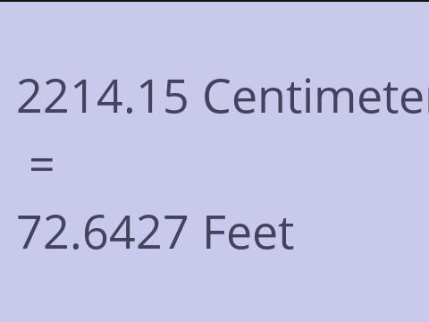 2214.15 CM TO FEET
