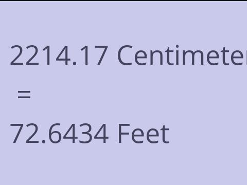 2214.17 CM TO FEET