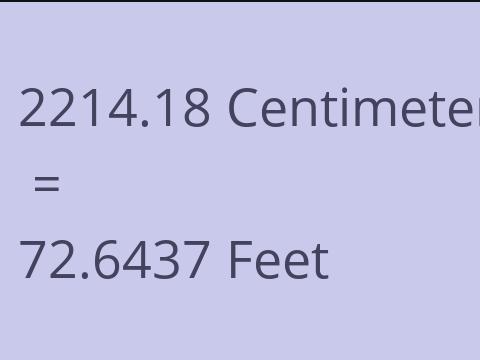 2214.18 CM TO FEET