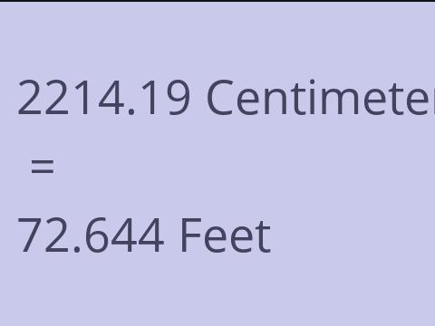 2214.19 CM TO FEET